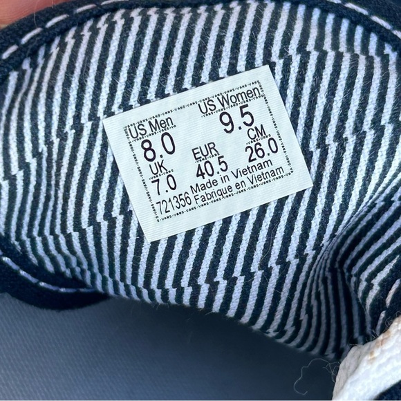 Vans Authentic Navy Blue Canvas Low Top Sneakers Men’s 8/Women’s 9.5 Skate Shoe - Picture 8 of 8